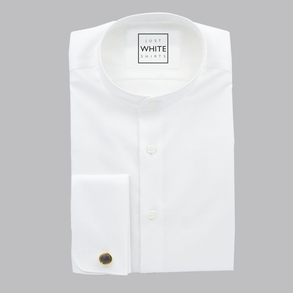MANDARIN COLLAR FRENCH CUFF THE ULTIMATE WHITE SHIRT Cotton Cotton